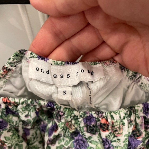 Anthropologie Endless Rose sleeveless Smocked Mini Dress - Picture 4 of 5